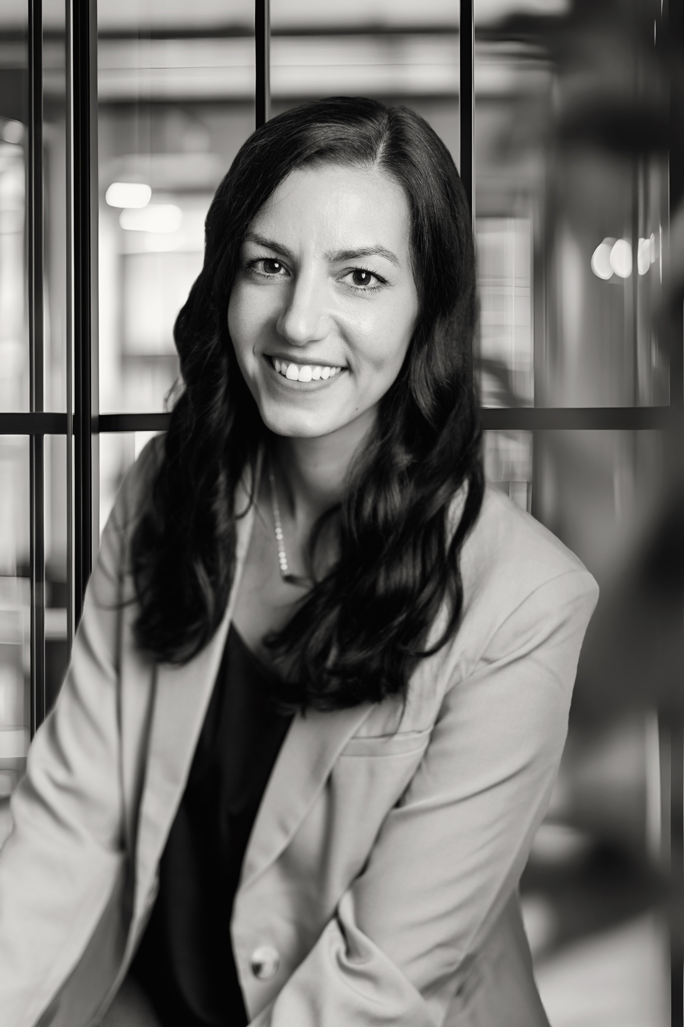 Black and white professional headshot
